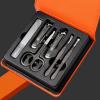 6 Pcs in 1 Set Stainless Steel Nail Clipper Scissor Professional Manicure Set with PU Box Gift Gifts for Him view 4