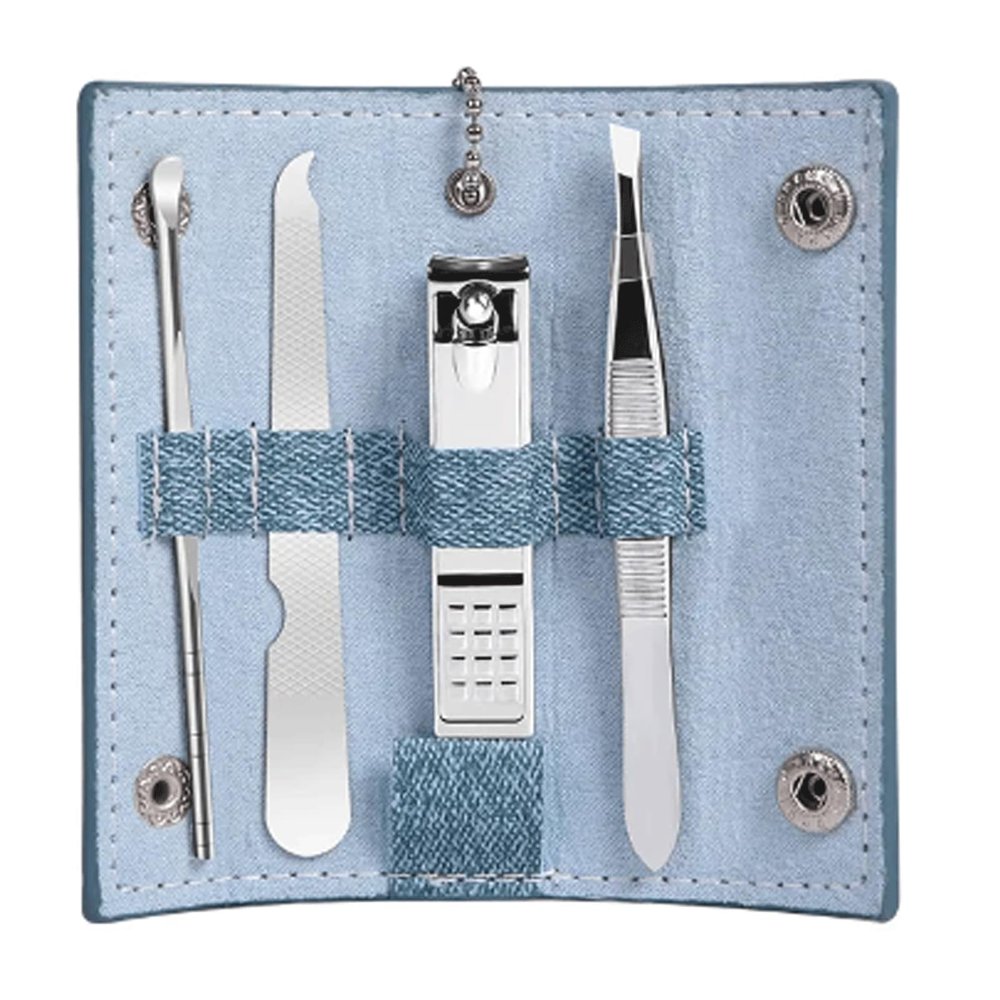 4 Pcs/Set Stainless Steel Nail Care Tool Kit Portable Nail Clippers Set Beauty Manicure Set for Travel Use