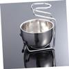 TOVINANNA Shaving Set Stainless Steel Bowl and Stand Unique Design for Men Easy to Organize Shaving Tools for Fathers and Boyfriends view 2