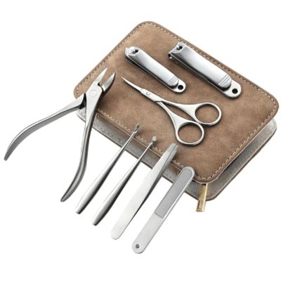 8/12 Pcs Stainless Steel Nail Grooming Kit Travel Pedicure Tools with Luxurious Leather Case Manicure Kit for Personal Care