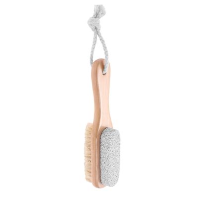 Beatifufu 2pcs Shower Foot Scrubber Bristle Brush Pumice Stone Exfoliating Callus Remover Eco-Friendly Double Sided Foot File