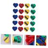 VILLCASE 60pcs Heart Shape Single Hole Pencil Sharpener for Makeup Eyeliner Eyebrow Pencils Portable Lightweight Easy to Carry for School Office and Travel view 2