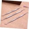 minkissy 2pcs Stainless Steel Cuticle Remover and Nail Clipper for Manicure Pedicure Ergonomic Design with Curved Handle Dual-sided Nail Cleaner Silver view 2