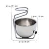 FOMIYES Stainless Steel Shaving Set Bowl Stand Unique Design for Men for Wet Shaving for Father Day Birthdays view 2