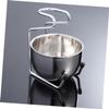 FOMIYES Stainless Steel Shaving Set Bowl Stand Unique Design for Men for Wet Shaving for Father Day Birthdays view 3
