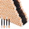 1000 Eye Shadow Applicator Disposable Foam Makeup Brush Sponge Tipped Oval Eyeshadow Applicators Dual Sides Black view 1