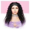 HEAIQI Women's Wig Testa Glueless Water Wave Headband Wig Human Hair Full Machine Made Remy Indian Hair Natural Black for Women 150% Density Hair Wig Women Party(12 inch) view 2