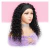 HEAIQI Women's Wig Testa Glueless Water Wave Headband Wig Human Hair Full Machine Made Remy Indian Hair Natural Black for Women 150% Density Hair Wig Women Party(12 inch) view 3