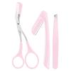 Facial Hair Trimmer - 3 Piece Eyebrow Scissors with Comb, Portable Grooming Tool | Professional Stainless Steel Eyebrow Cutting Scissors, Eyebrow Hair Remover, Non-Slip Hair Removal for Men Women view 1