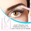 Facial Hair Trimmer - 3 Piece Eyebrow Scissors with Comb, Portable Grooming Tool | Professional Stainless Steel Eyebrow Cutting Scissors, Eyebrow Hair Remover, Non-Slip Hair Removal for Men Women view 2