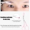 Facial Hair Trimmer - 3 Piece Eyebrow Scissors with Comb, Portable Grooming Tool | Professional Stainless Steel Eyebrow Cutting Scissors, Eyebrow Hair Remover, Non-Slip Hair Removal for Men Women view 3