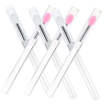 Didiseaon 6pcs Portable Silicone Lipstick Applicators Lid Makeup Brush for Precise Lip Application and Skin-friendly for Daily Use