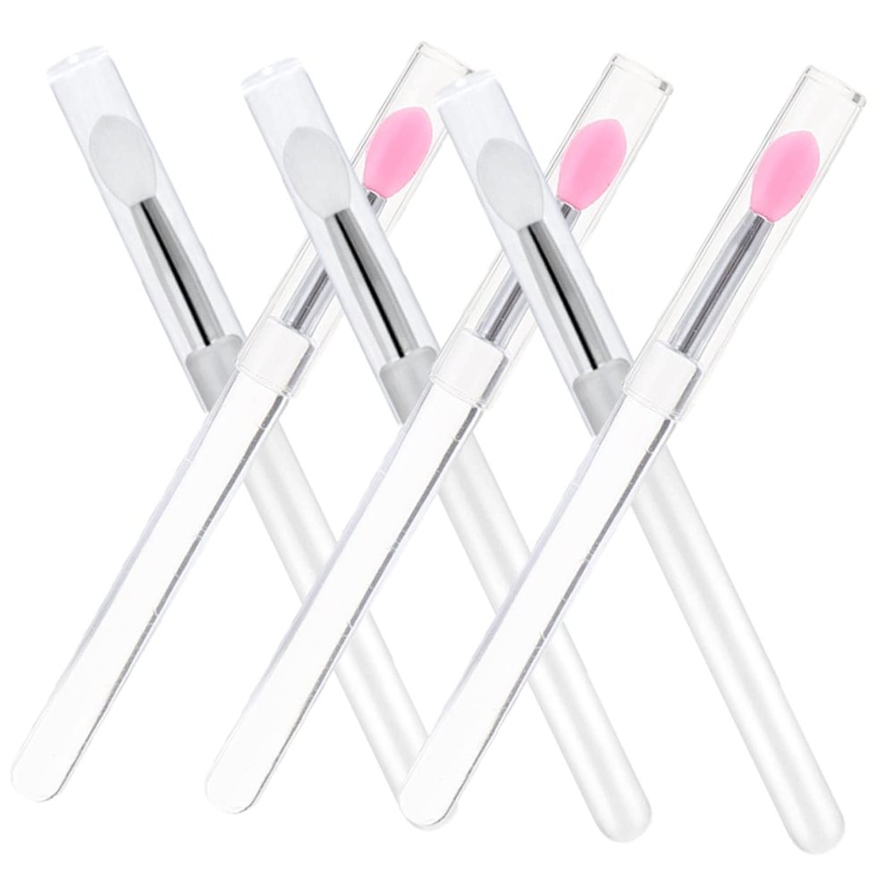 Didiseaon 6pcs Portable Silicone Lipstick Applicators Lid Makeup Brush for Precise Lip Application and Skin-friendly for Daily Use