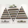 Wall-Mounted Nail Polish Rack, Set of 6 Triangular Black Nail Polish Shelf Lipstick Perfume Cosmetic Display Shelf for Home Spa Nail Salon Shop view 1