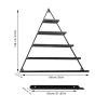 Wall-Mounted Nail Polish Rack, Set of 6 Triangular Black Nail Polish Shelf Lipstick Perfume Cosmetic Display Shelf for Home Spa Nail Salon Shop view 2