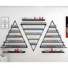 Wall-Mounted Nail Polish Rack, Set of 6 Triangular Black Nail Polish Shelf Lipstick Perfume Cosmetic Display Shelf for Home Spa Nail Salon Shop view 3