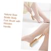 OSOLADY 2pcs Double-Sided Foot Callus Remover with Pumice Stone and Bristle for Exfoliating Hard Skin Eco-Friendly Wooden Handle Pedicure Tool for Smooth Feet view 4