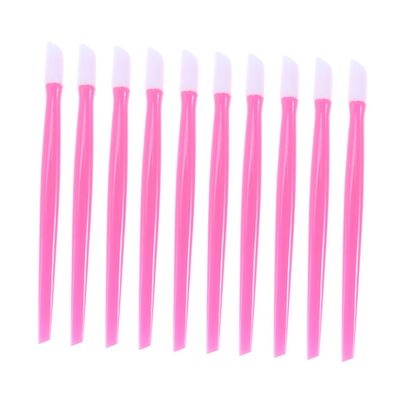 FRCOLOR 100pcs Pink Plastic Nail Cleaning Sticks Ergonomic Cuticle for Manicure Dead Skin Removal Lightweight Durable Manicure Tools for Home Salon Use