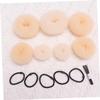 Baluue 22pcs Hair Updo Bun Kit Beige Bun Maker Set with Elastic Hair Ropes U-shaped Clips Accessories for Elegant Hairstyles for Dance and Everyday Use view 3