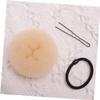 Baluue 22pcs Hair Updo Bun Kit Beige Bun Maker Set with Elastic Hair Ropes U-shaped Clips Accessories for Elegant Hairstyles for Dance and Everyday Use view 4