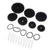 Baluue 22pcs Bun Maker Kit Hair Updo Accessories with Donut Shaped Clips Elastic Ropes for Ballet Dance Keeps Hair Neat Elegant Black view 1
