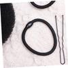 Baluue 22pcs Bun Maker Kit Hair Updo Accessories with Donut Shaped Clips Elastic Ropes for Ballet Dance Keeps Hair Neat Elegant Black view 4
