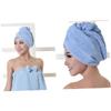 Baluue 70g Microfiber Hair Drying Towel Wrap Fast Drying Cap for Long Hair Ultra-Absorbent Lightweight Turban for Women for Home Gym and view 2