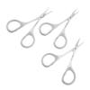 HONMEET 3pcs Stainless Steel Beauty Scissors Set for Eyebrow Beard and Nose Hair Trimming Precision Blades Lightweight Design Easy to Control view 1