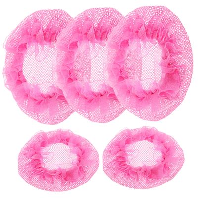 Baluue 5pcs Rosy Invisible Hair Nets for Elegant Bun Cover Breathable Hair Accessories for Women Girls for Ballet and Everyday Styles