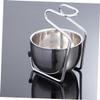 Didiseaon Shaving Men Stainless Steel Bowl and Stand Unique Design for Organized Wet Shaving Grooming Accessory for Fathers and Boyfriends view 4
