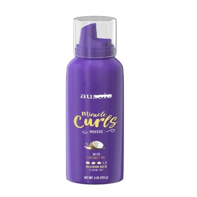 Newly Miracle Curls Styling Mousse with Coconut & Jojoba Oil, for Curly Hair, Unisex 6.0 fl oz (1 Pack, Packaging May Vary)