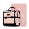 BYOOTIQUE Makeup Travel Organizer Cosmetic Train Case with Mirror 2-Tier Trays Nail Travel Case Lockable Jewelry Box False Eyelash Storage for Nail Tech Cosmetologist Barbershop,CoyoteButtes Dusk view 1