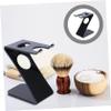 FOMIYES Acrylic Bearded Brush Holder and Razor Stand Portable Design for Safe and Elegant Storage of Shaving Brush and Razor Fit for Models view 4