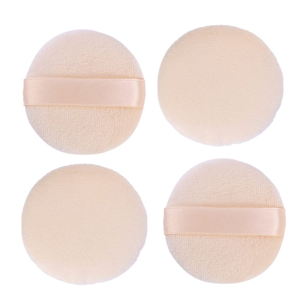 NOLITOY 4pcs Makeup Powder Puff Gentle Loose Powder Sponge for Smooth Foundation Application for Salon and Home Use Easy to