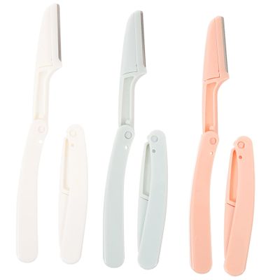 NOLITOY 6pcs Portable Eyebrow Razor Kit for Women Precision Shaving Trimmer for Facial Hair Eyebrow Grooming and Detail Work Design for Safe Storage Random Colors