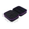 Baluue Portable Essential Oil Storage Bag Large Capacity Travel Case with Shockproof Padding and Double Zipper for Perfume Lipstick and Oil Bottles Lightweight and Compact Organizer for Women Purple view 3