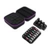 Baluue Portable Essential Oil Storage Bag Large Capacity Travel Case with Shockproof Padding and Double Zipper for Perfume Lipstick and Oil Bottles Lightweight and Compact Organizer for Women Purple view 4