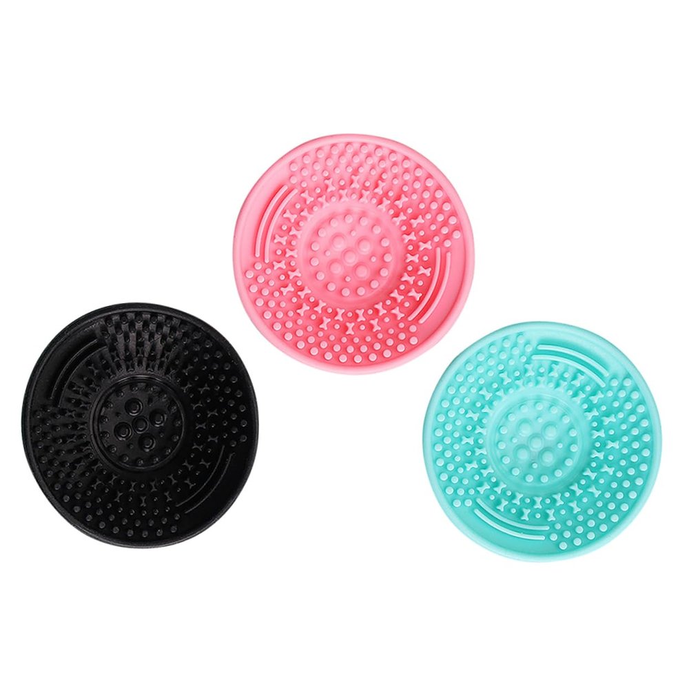 Mikinona 3pcs Makeup Brush Cleaning Pad Silicone Brush Cleaner Mat Reusable Cup