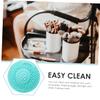 Mikinona 3pcs Makeup Brush Cleaning Pad Silicone Brush Cleaner Mat Reusable Cup view 4