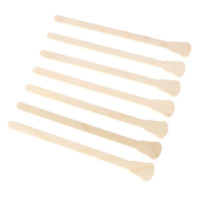 NOLITOY 150pcs Wooden Wax Applicators Disposable Spatulas for Hair Removal Original Wooden Color Ends for Salon and Diy Waxing Use