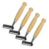 NOLITOY 4pcs Eco-friendly Bamboo Handle Razor Stainless Steel Shaving Blades Men Women Facial Razor view 1