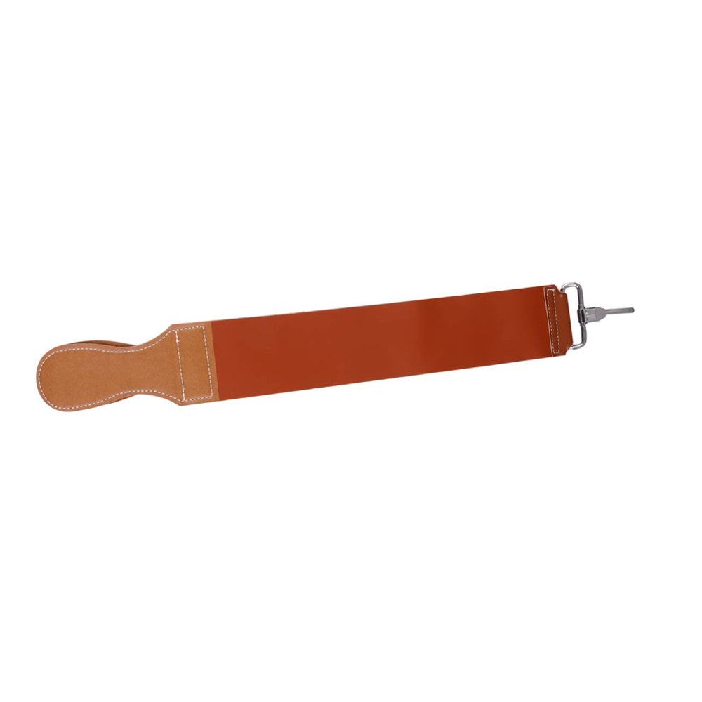 HONMEET Leather Razor Strop for Straight Razor Sharpening Durable Dual-sided Cowhide Strop with Convenient Hanging Buckle for Home Professional Use