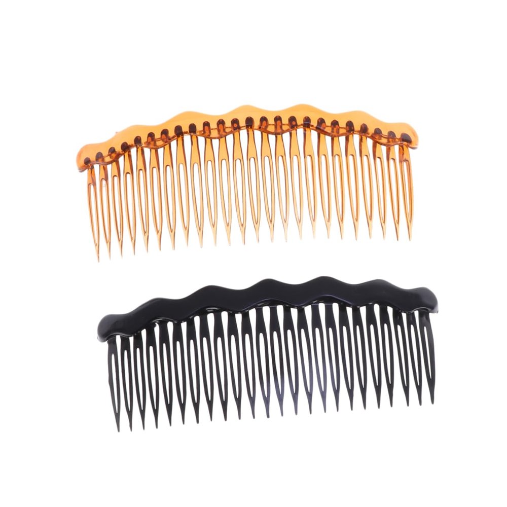 Baluue 4pcs Plastic Hair Combs for Women and Girls Simple Comb Black and Coffee Essential Hair Accessories for Daily Use and Styling