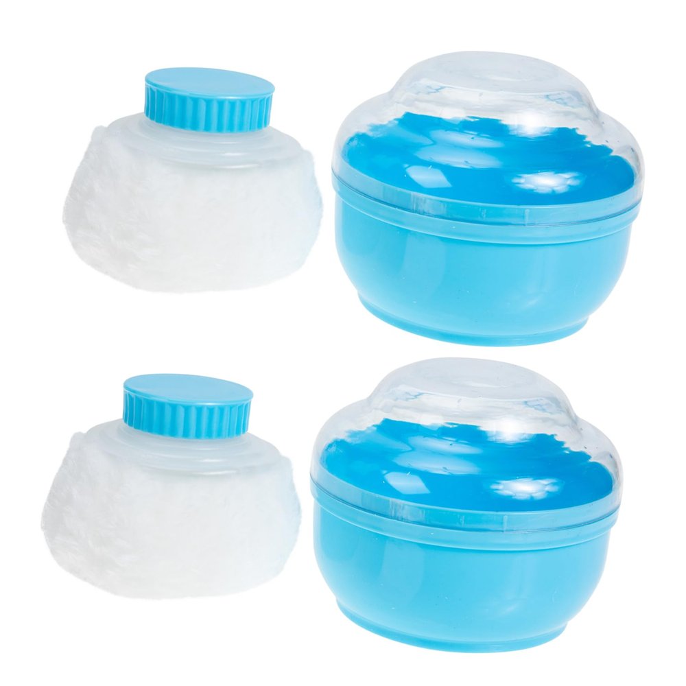 Baluue Body Powder Puff Box Set Household Infant Newborn Cornstarch Talcum Powder Storage