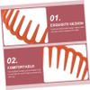TOVINANNA 6pcs Girl Plastic Headbands Wide Non-slip Hairbands with Teeth for Loose Hair Fixation for Parties and Everyday Wear in Yellow Navy Blue Gray Blue Light Brown Black and Orange view 2