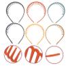 TOVINANNA 6pcs Girl Plastic Headbands Wide Non-slip Hairbands with Teeth for Loose Hair Fixation for Parties and Everyday Wear in Yellow Navy Blue Gray Blue Light Brown Black and Orange view 4