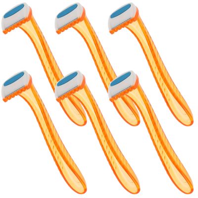 NOLITOY 6pcs Women Hair Removal for Arms Legs Intimate Areas Portable Trimmer Protective Cover for Smooth Precise Shaving Random Colors