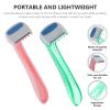 NOLITOY 6pcs Women Hair Removal for Arms Legs Intimate Areas Portable Trimmer Protective Cover for Smooth Precise Shaving Random Colors view 4