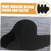 Healeved 3pcs Card Men Beard Shaping Tool Beard Sculpting Tool Facial Hairline Design Card for Men Barber Beard Shaper Beads for Hair Hairline Enhancing Card Black Pvc view 3