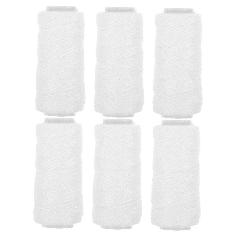 NOLITOY 6rolls Hair Removal Epilator Cotton Threads Soft Face Eyebrow Threading Replacement Thread
